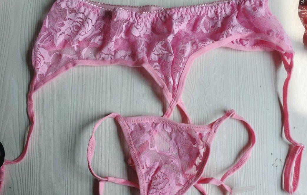 Conjunto de lencería sexy de 2 calzoncillos de liga