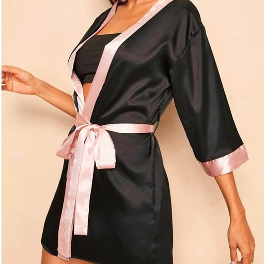Women's Home Plus Size Pajamas Bathrobe Set