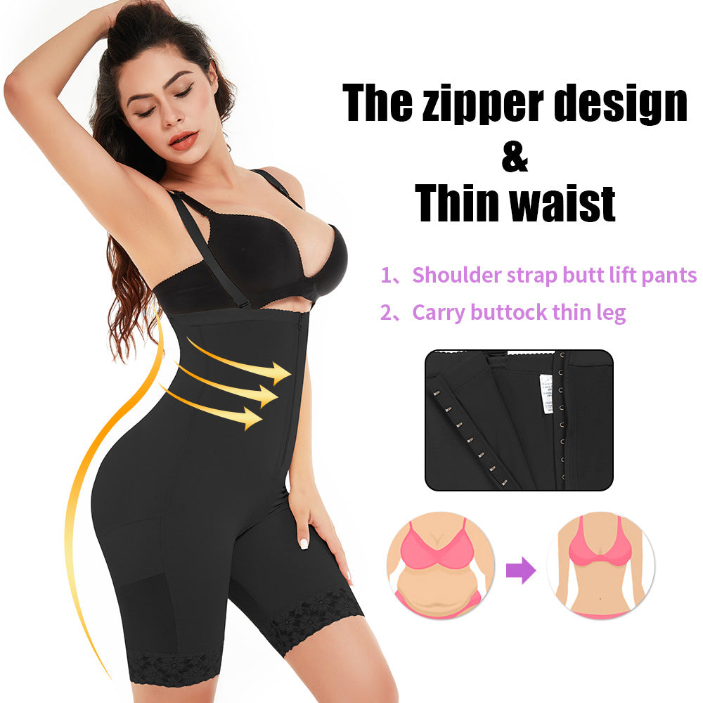Plus Size High Waist Shaping Zipper Shaping Pants