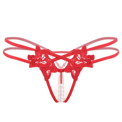 Lingerie Sexy String Femme Brodé