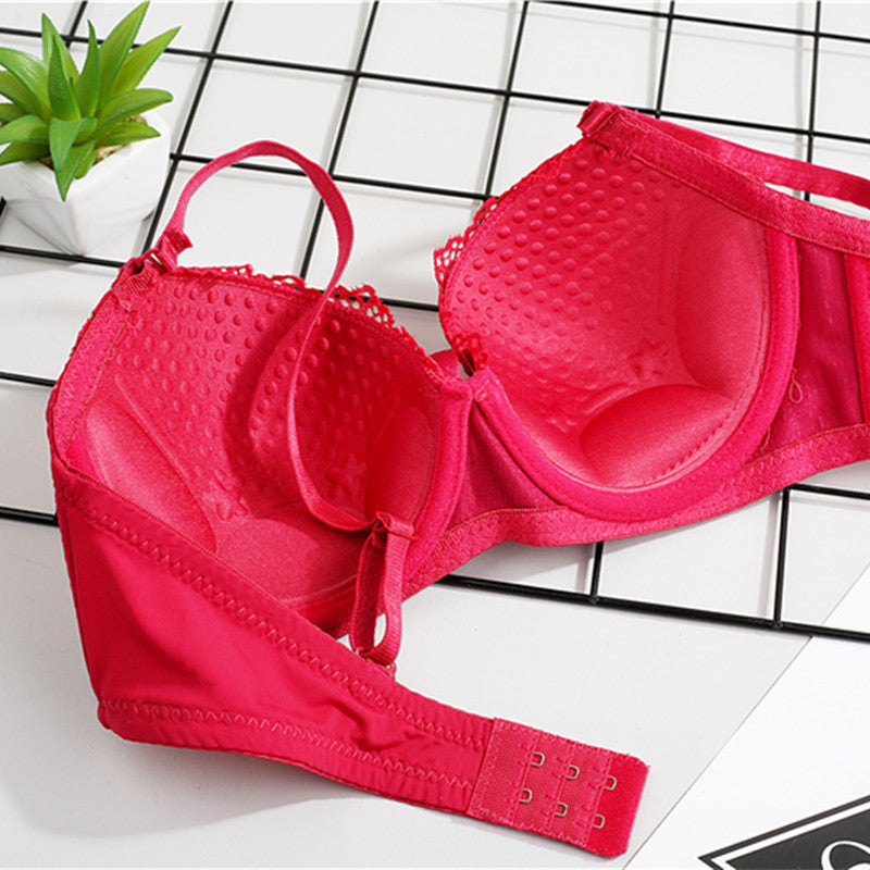 Ropa interior de lencería con sujetador con borde de encaje para mujer