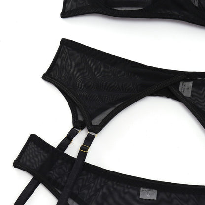 Porte-jarretelles lingerie sexy trois pièces