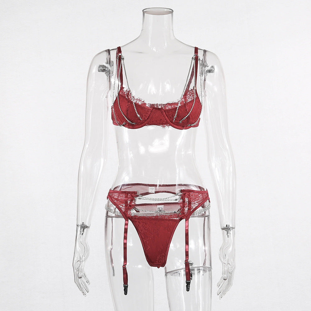 Lingerie sexy en maille de chaîne en métal