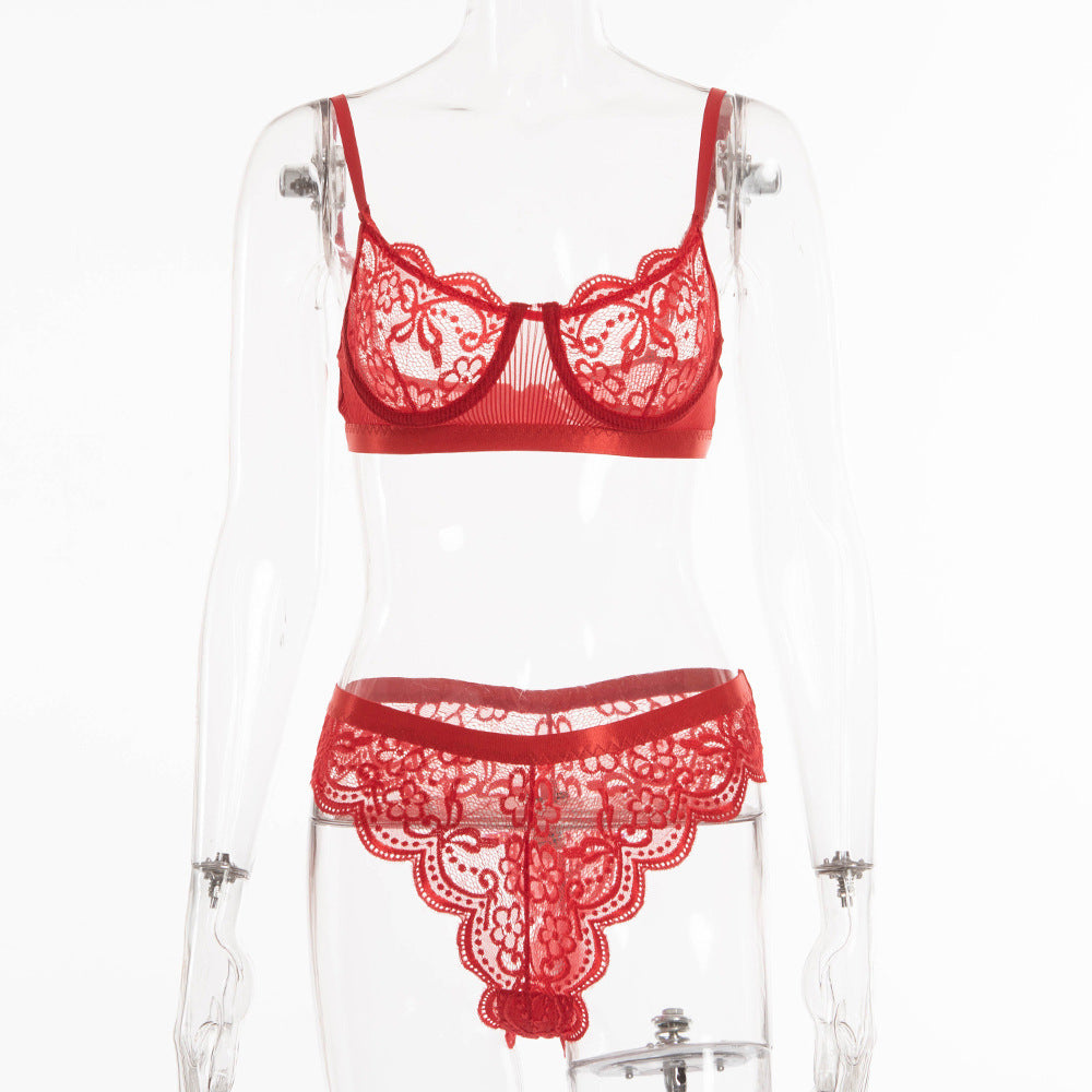 Traje femenino de lencería sexy con encaje de moda