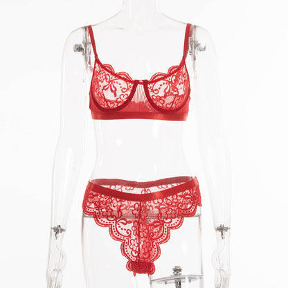 Traje femenino de lencería sexy con encaje de moda