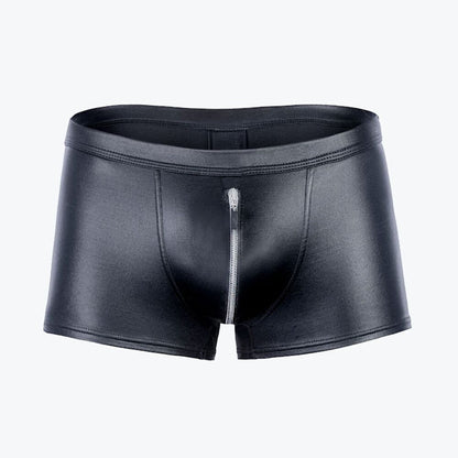 Men's Matte Leather T-Shirt Tights Performance Clothes Nightclub