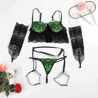 Ensemble trois pièces de lingerie pour femmes Europe et Amérique