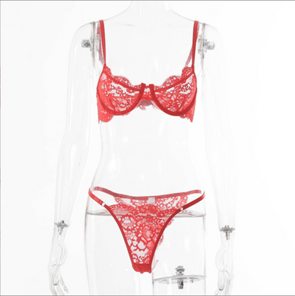 Costume de lingerie en dentelle à armatures pour dames, mode