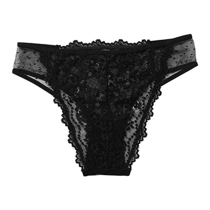 Lace See-through Women's Plus Size Cotton Crotch Underwear