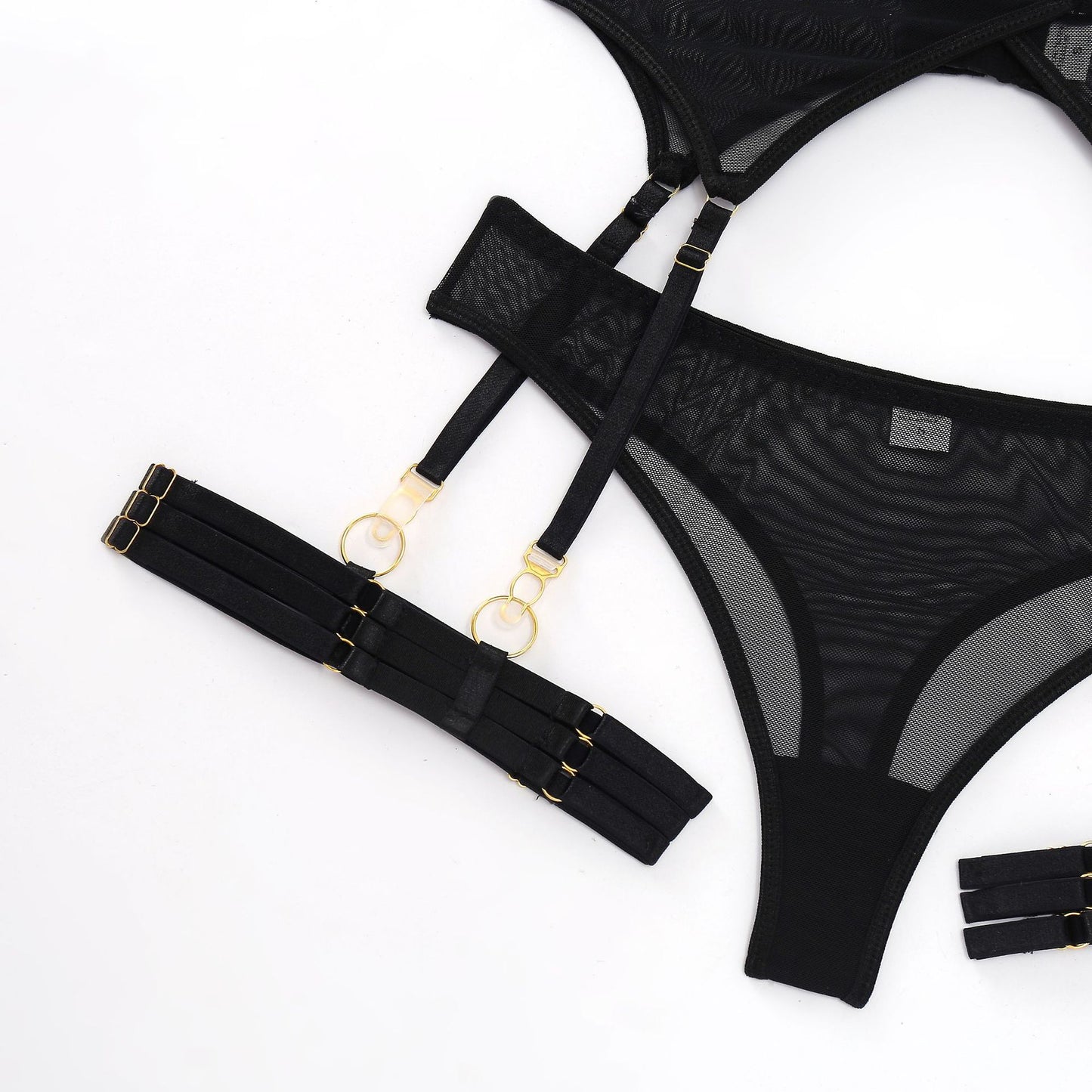 Porte-jarretelles lingerie sexy trois pièces