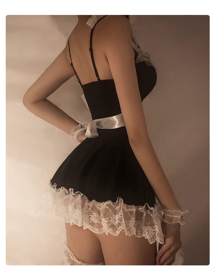 Uniforme de femme de chambre, lingerie gratuite, tentation, robe pyjama