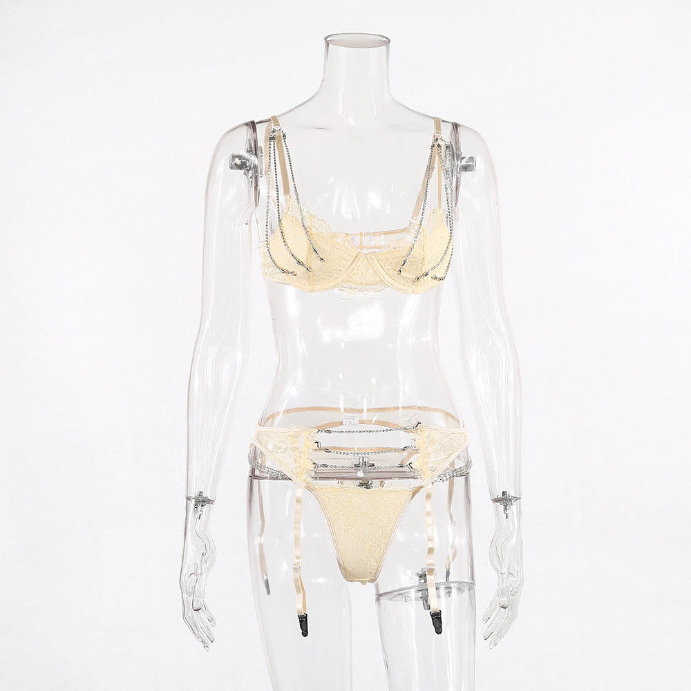 Lingerie sexy en maille de chaîne en métal