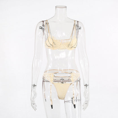 Lingerie sexy en maille de chaîne en métal
