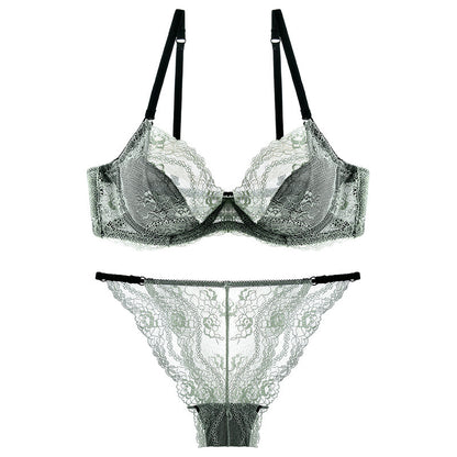 Ensemble de soutien-gorge slim sexy transparent français
