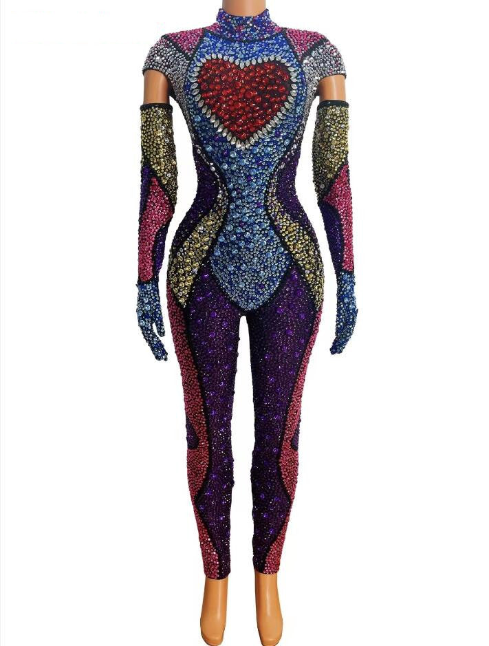 Sexy Rhinestone Women's Flash Dress