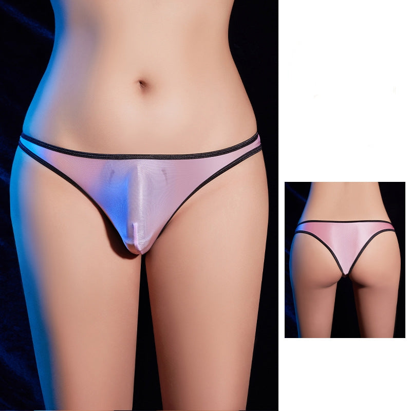 Slip extensible transparent taille basse sexy et respirant pour hommes
