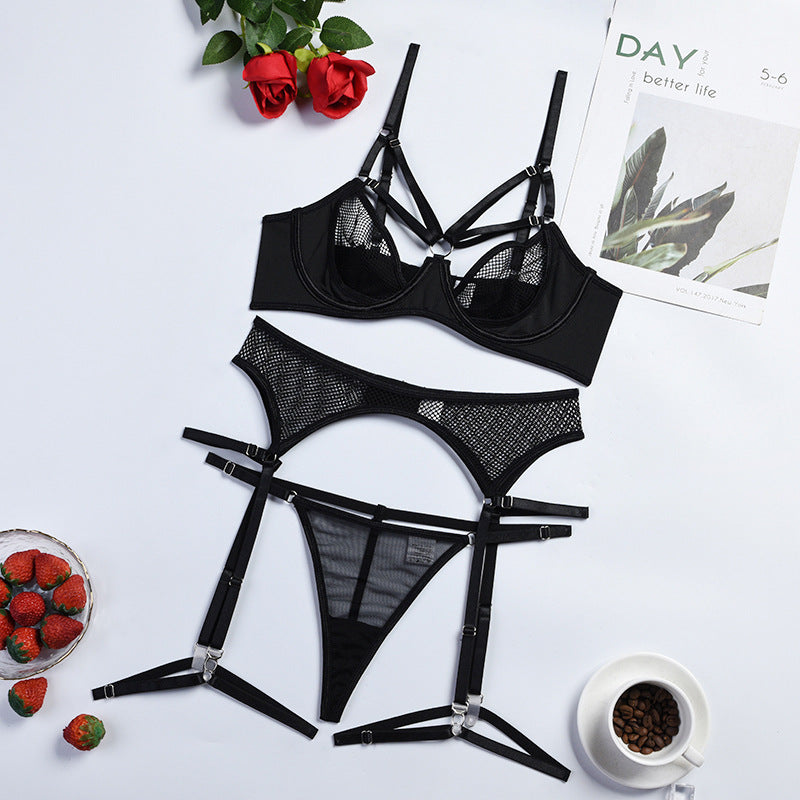 Ensemble de lingerie sexy à trois points pour femme