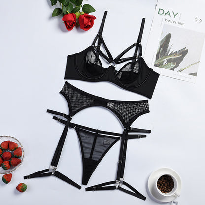 Ensemble de lingerie sexy à trois points pour femme