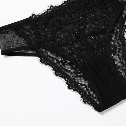 Lace See-through Women's Plus Size Cotton Crotch Underwear