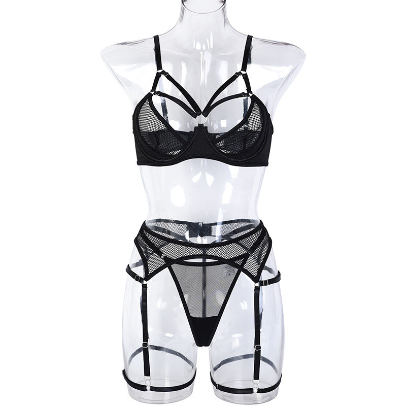 Ensemble de lingerie sexy à trois points pour femme