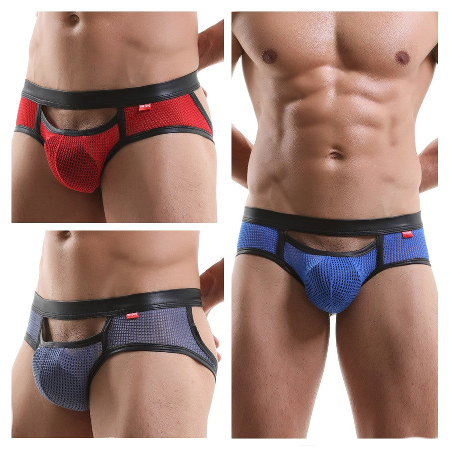 Slip double string à dos creux pour hommes