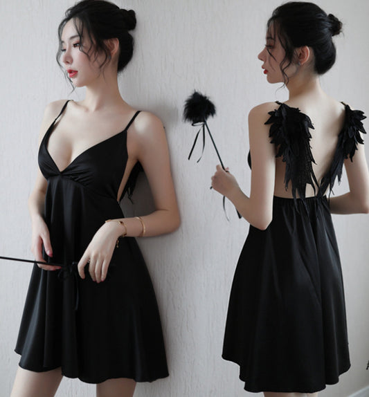 Lingerie Dames Ailes d'Ange Sling Chemise de Nuit