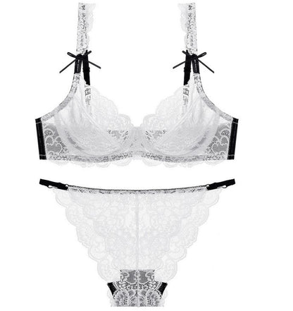 Ensemble de soutien-gorge sexy respirant en dentelle douce ultra-fine