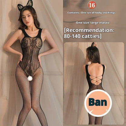 Lingerie Sexy Ouverte Passion Transparent Sense Body En Maille