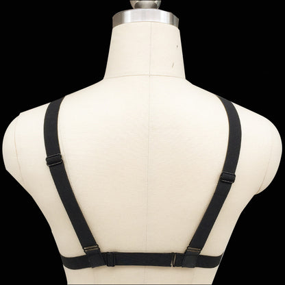 Pentagramme Bretelles Lingerie Creux Croix Rivets Beau Dos