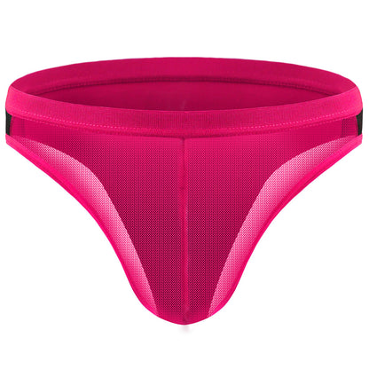 Men's Mesh Transparent Contrast Briefs