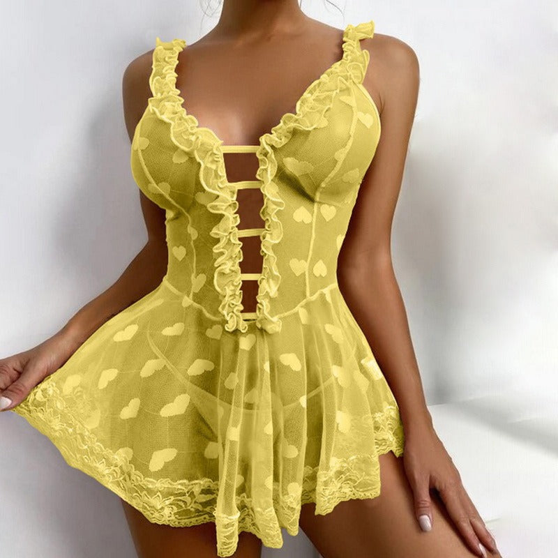 Perspective Mini-jupe en dentelle noire Lingerie