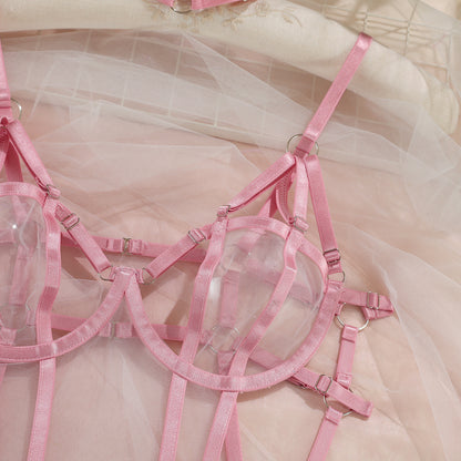 Conjunto de lencería de tres puntos para mujer