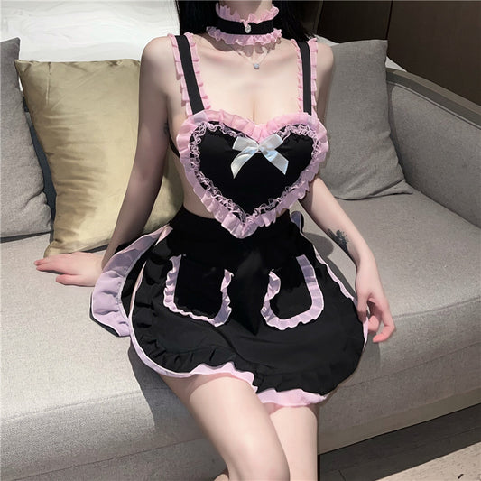 Uniforme de lingerie sexy, pyjama de femme de chambre séduisant pour femmes