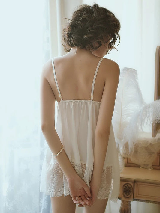 Camisón con tirantes lencería sexy con tanga
