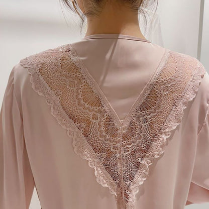 Ensemble de lingerie de poupée en dentelle de satin de soie noire