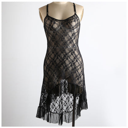 Lencería sexy jacquard larga europea y americana.