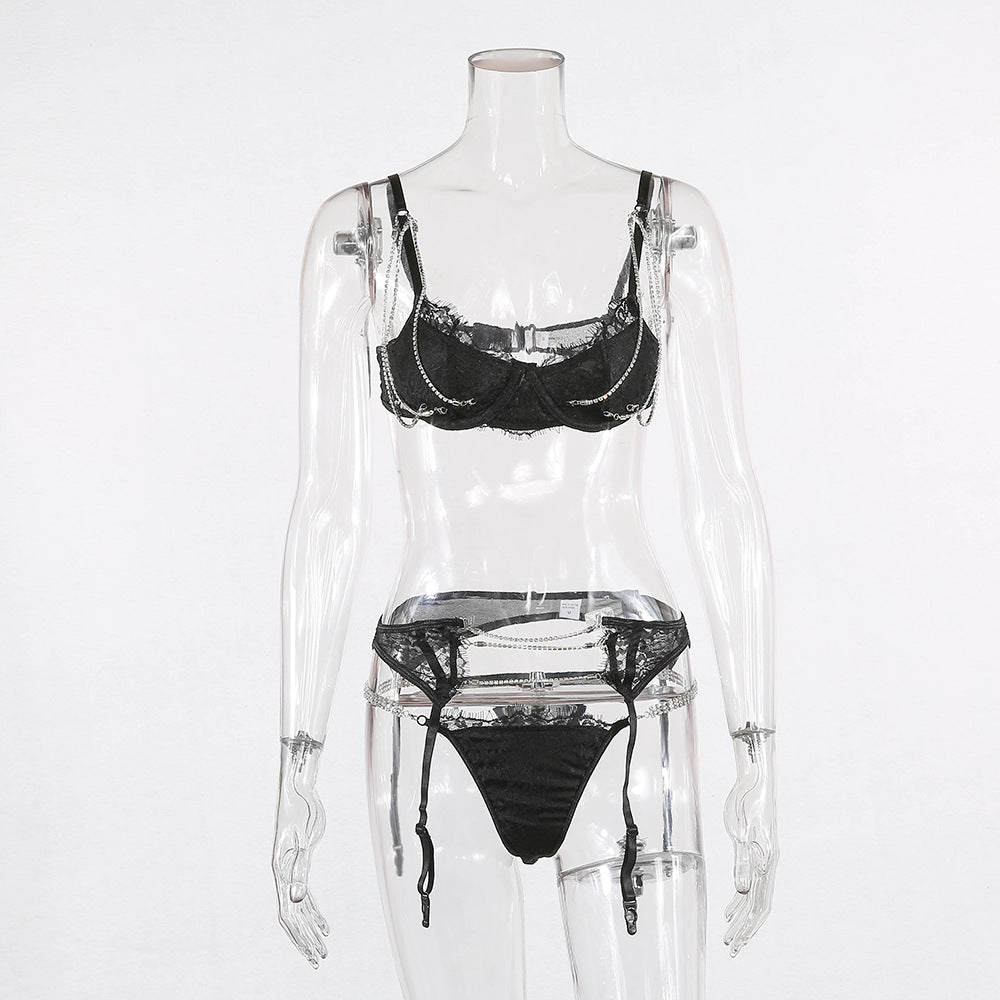 Lingerie sexy en maille de chaîne en métal