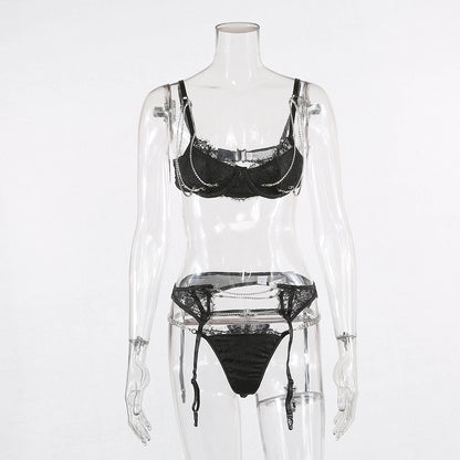 Lingerie sexy en maille de chaîne en métal