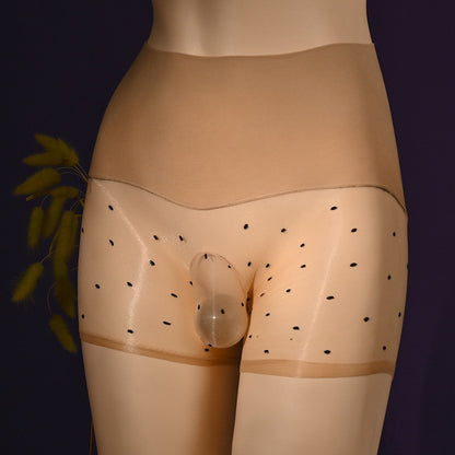 1D Ultra-thin Aurora Dots Fully Transparent Sexy Men's Hip-exposed