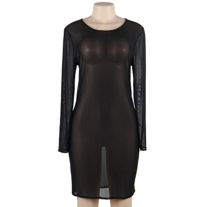 Robe en maille de lingerie sexy de grande taille européenne et américaine