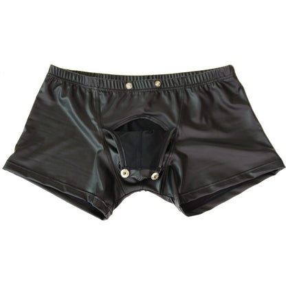 Boxer sexy en cuir verni pour hommes