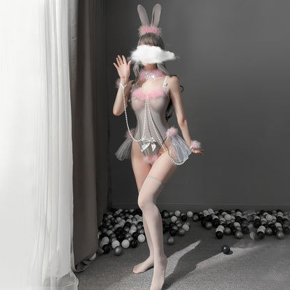 Black And Grey Bunny Girl Uniform Suit