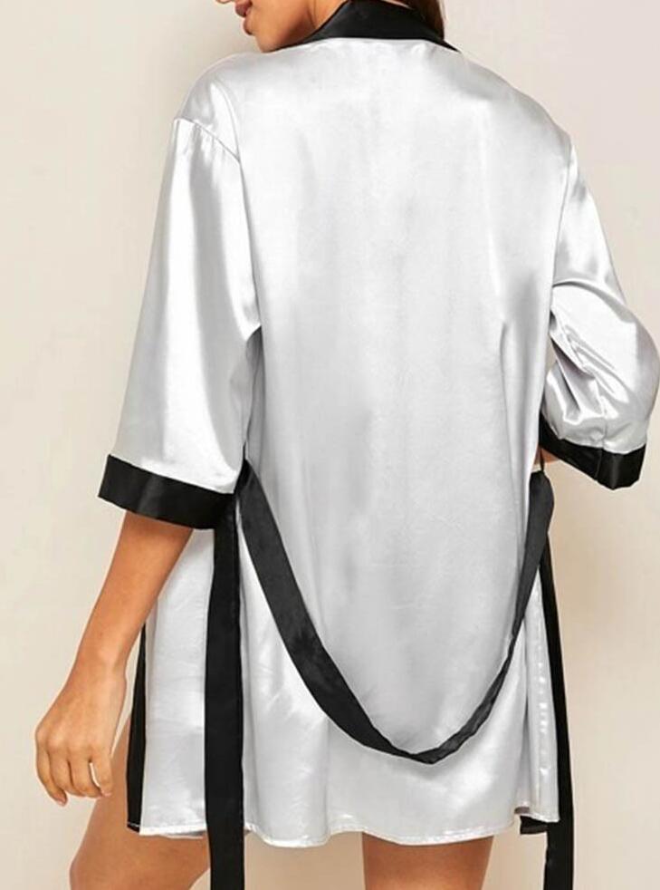 Women's Home Plus Size Pajamas Bathrobe Set