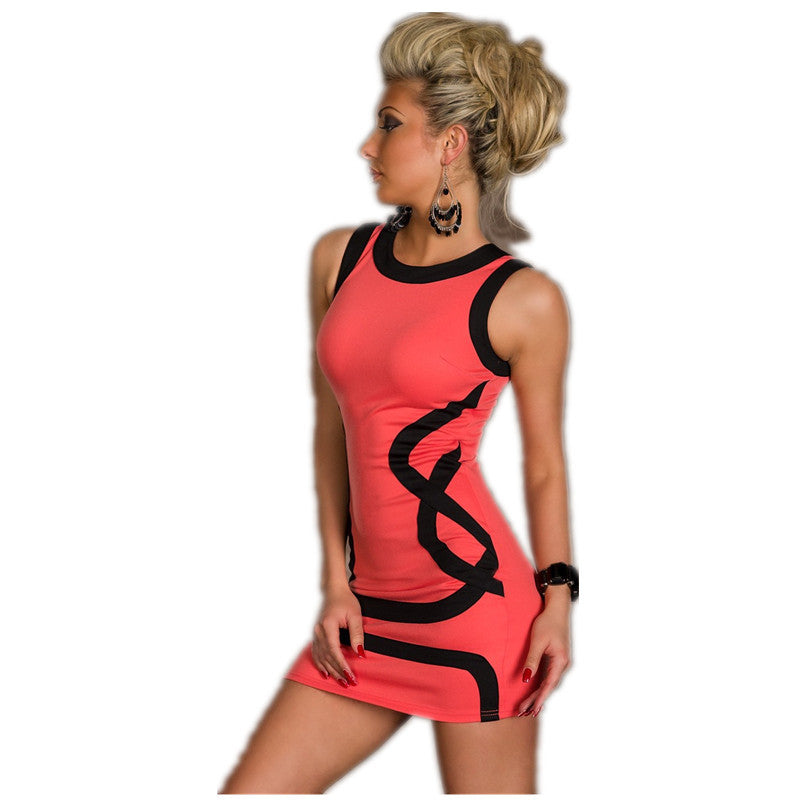Vestido De Lencería A Rayas A La Cadera De Moda
