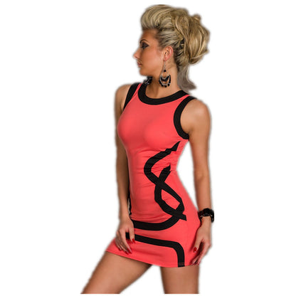 Vestido De Lencería A Rayas A La Cadera De Moda
