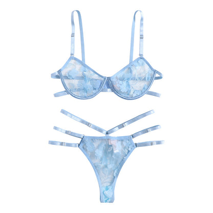 Traje De Lencería Mujer Azul Cielo