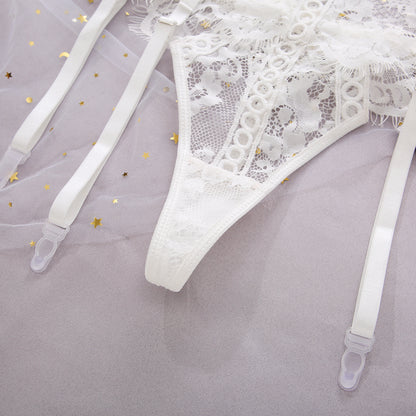 Traje de lencería estampado Nuevo sujetador ultrafino con tirantes para mujer