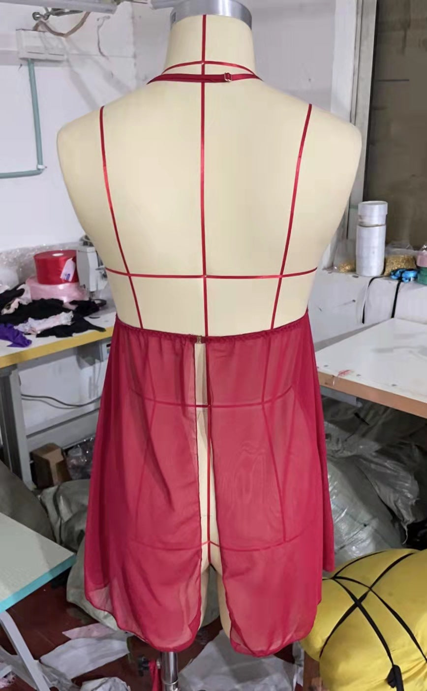 Perspectiva de mujer Lencería Espalda Tentación Falda corta Pijamas