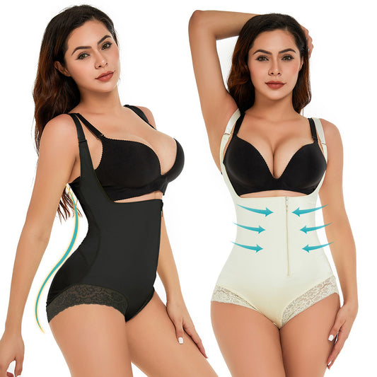Latex Corset Women's Underwear Belly Contracting Jumpsuit