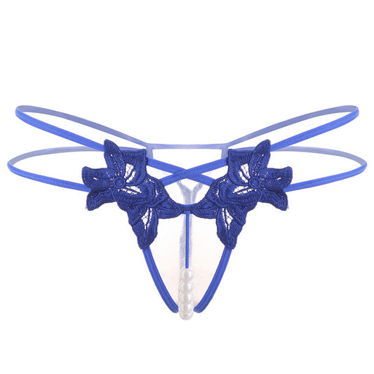 Lingerie Sexy String Femme Brodé
